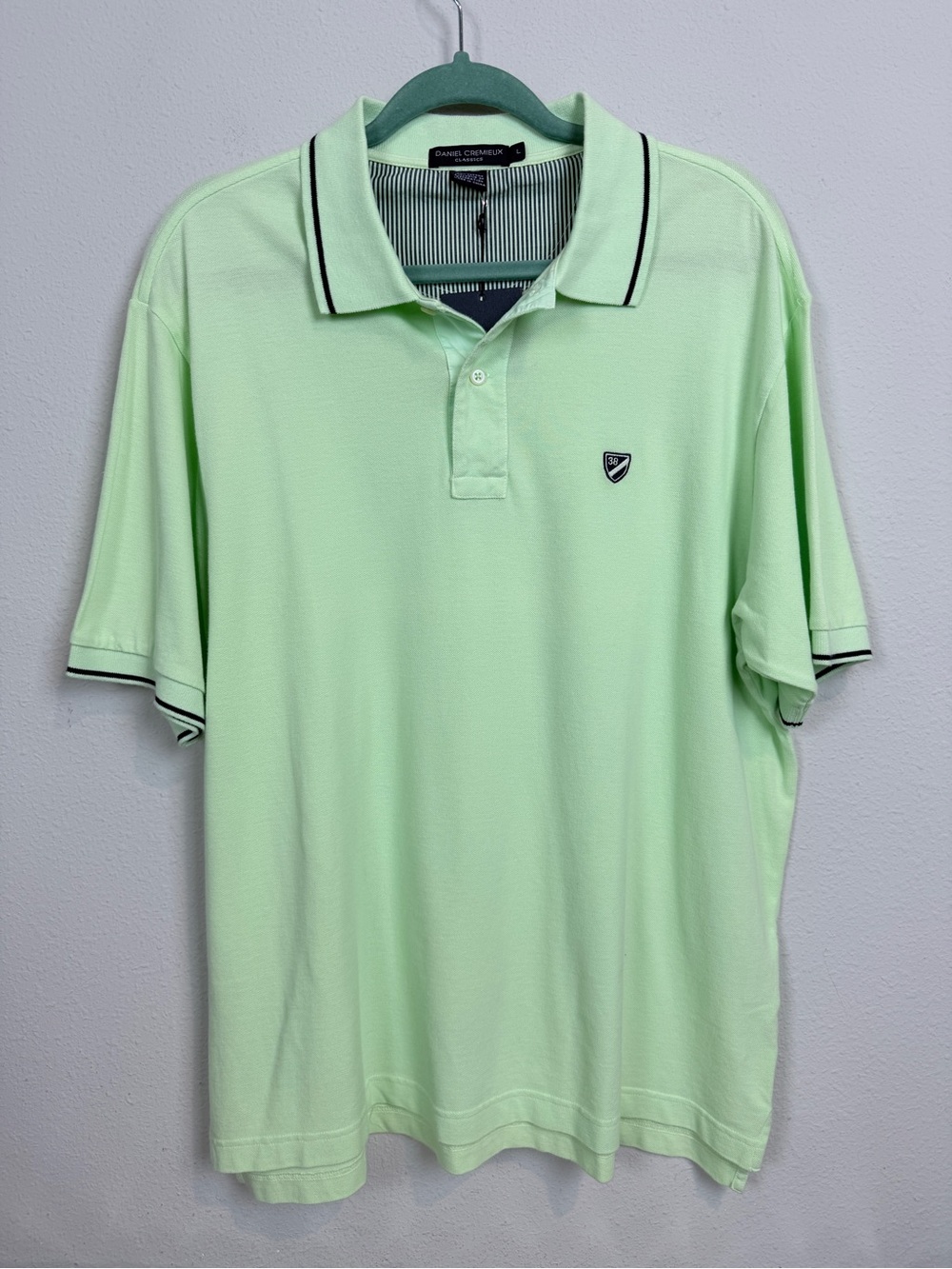 Daniel Cremieux Light Mint Green Polo Shirt L NWT